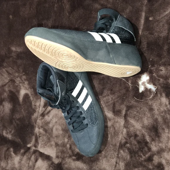 adidas | Shoes | Adidas Black And White Hightop Wrestling  display picture 1